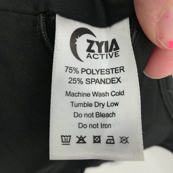 Zyia Active Reflective Mirage Brilliant Black Sports Bra Size XXL Metallic - Picture 4 of 10